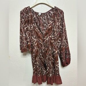 Bohemian Floral Print Dress